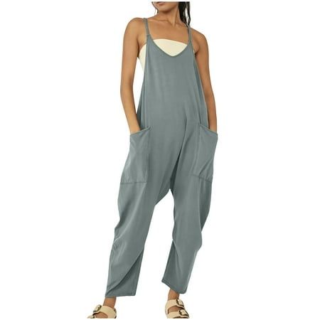 Product Description: Season:Four Seasons Gender:Womens Occasion:Daily,casual Material:Polyester Pattern Type:Solid Decoration:Pockets Style:Casual,Fashion,Comfortable Length:Long Fit:Fits ture to size Thickness:Standard How to wash:Hand wash Cold,Hang or Line Dry What you get:1PC Women Jumpsuit Size:S Bust:95cm/37.40'' Hip:117cm/46.06'' Length:138cm/54.33'' Size:M Bust:100cm/39.37'' Hip:122cm/48.03'' Length:139cm/54.72'' Size:L Bust:105cm/41.34'' Hip:127cm/50.00'' Length:140cm/55.12'' Size:XL Bu Womens Jumpsuits Casual, Zipper Jumpsuit, Long Pant Jumpsuit, Straps Jumpsuit, Overalls Outfit, Jumpsuit Casual, Pocket Jumpsuit, Cami Jumpsuit, Wide Leg Romper