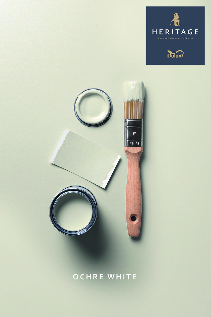 Dulux Heritage Ochre White Dulux Colour Schemes, Flour Paint, Dulux Heritage Colours, Heritage Paint Colours, Dulux Paint Colours, Cream Paint Colors, Heritage Paint, Room Color Combination, Paint Color Chart