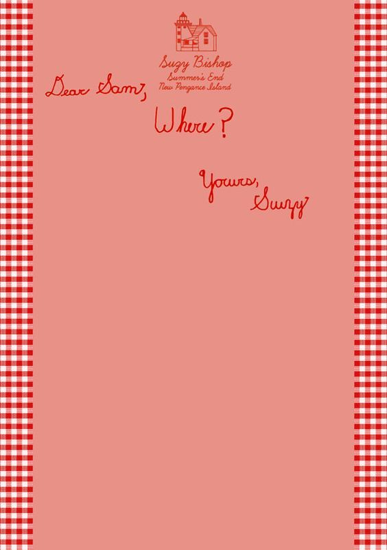 a red and white checkered table cloth with the words, dear sorry where?