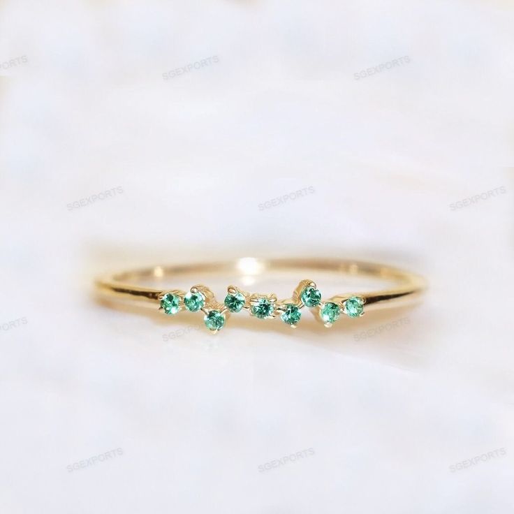 Dainty Emerald Ring, Emerald Cluster Ring, 14k Gold Emerald Ring, Genuine Emerald Ring, Natural Emerald Ring, Stacking Ring, Birthstone Ring ---------------------------------------------------------------------------------------------------------------------------------------------------- ◈ Item Details ◈ Metal : Sterling Silver Metal Purity: 925 Parts Per 1000 Style : Vintage Ring  Main Stone : Natural Emerald  Stone Size : 2 mm Stone Carat Weight : 1.10 Ct  ( Approx. ) Shape : Round Color : Green Silver Weight (Grams) : 3.10 gm ( Approx. ) Occasion : Party , Anniversary , Wedding To enhance some gemstone may be treated to give better look. Thanks For Visit Our Store   We check all our items for manufacturing and the stone quality used in making the item before dispatch. However in rare c May Birthstone Half Eternity Promise Ring, Fine Jewelry Half Eternity May Birthstone, 14k Gold Sapphire Ring For May Birthstone, Fine Jewelry With May Birthstone, Fine Jewelry Topaz Promise Ring For May Birthstone, Gold Jewelry For May Birthstone With Half Eternity, Half Eternity Ring For Promise, May Birthstone, May Birthstone Half Eternity Fine Jewelry, Gold Jewelry With Half Eternity For May Birthstone