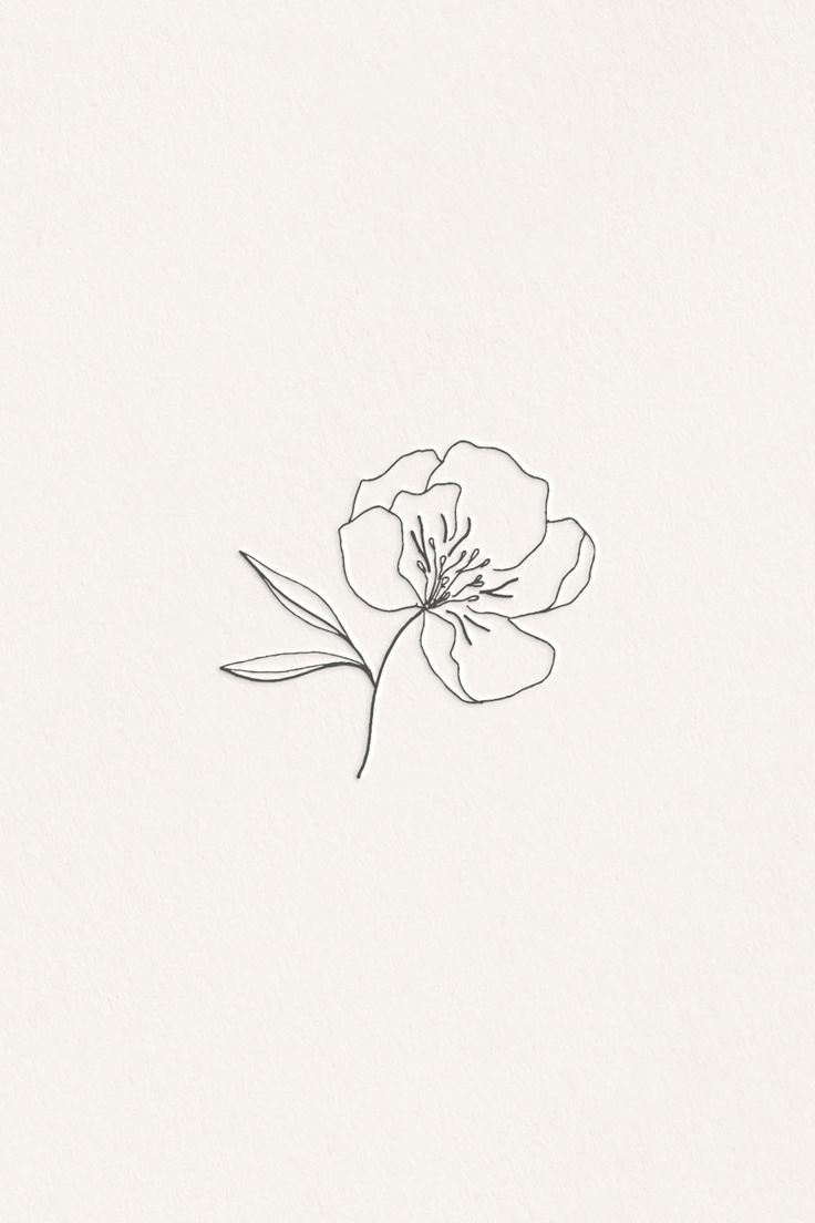 a black and white drawing of a flower