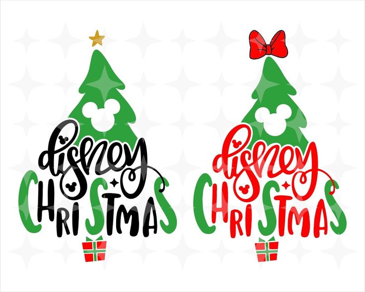 disney christmas tree svg cut file