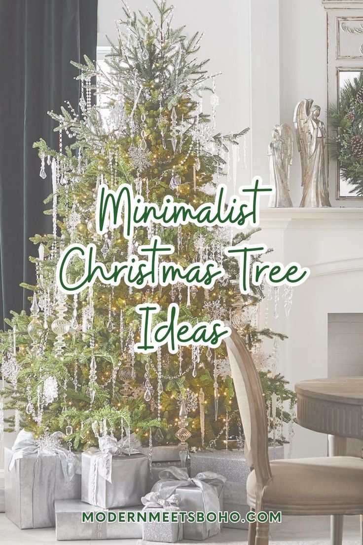 a christmas tree with the words minimalist christmas tree ideas