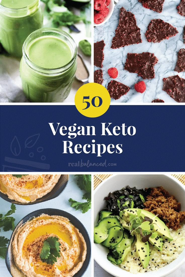 Are you vegan and on the keto diet? or do you just want to try and eat more plant-based food? Whatever the case, here are 50 of the best vegan keto recipes that are so delicious, they'll probably end up in your menu cycle! Who says vegans can't do keto? FIND MY LIST OF YUMMY KETO VEGAN RECIPES HERE. #realbalancedblog #veganrecipes #ketorecipes #veganketo Plant Based Keto, Keto Vegan Recipes, Vegan Keto Diet, Vegan Keto Recipes, Low Carb Backen, Diet Breakfast Recipes, Keto Vegan, Low Carb Breakfast Recipes, Low Carb Vegan