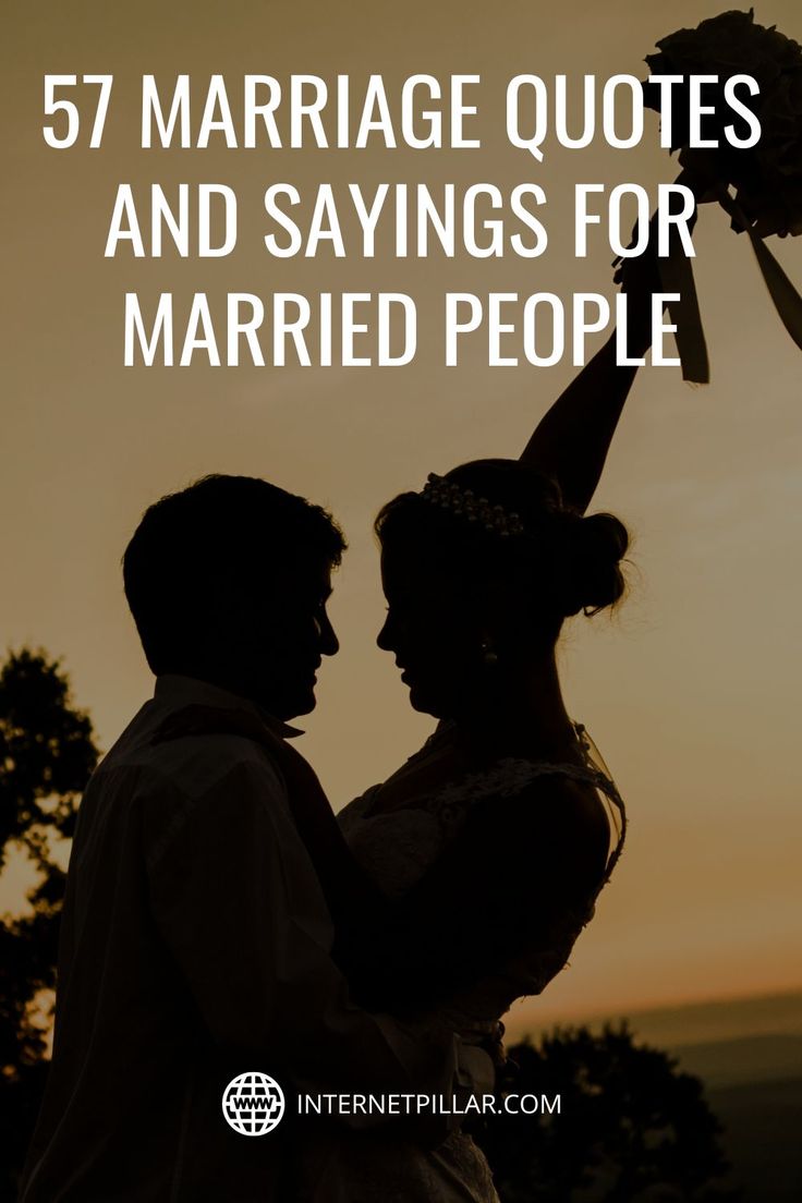 a man and woman are silhouetted against the sunset with text that reads, marriage quotes and sayings for married people