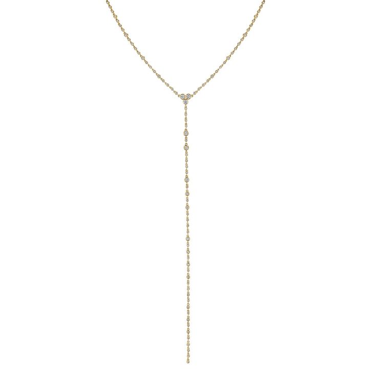 The adjustable clasp of this Y necklace makes it easy to layer with other necklaces. I love seeing it tucked into a v-neck as a peak-a-boo necklace or even down the back of a backless dress. 18k yellow, rose, white or black gold 1.8ctw diamonds Necklace chain can be worn at 14” or 16” with adjustable clasp and a 6.25" drop By Shay Fine Jewelry Shay Jewelry, Mini Bracelet, Mini Necklace, Y Necklace, Single Earring, Lariat Necklace, Rose Gold Necklace, Rose Gold Diamonds, Personalized Necklace