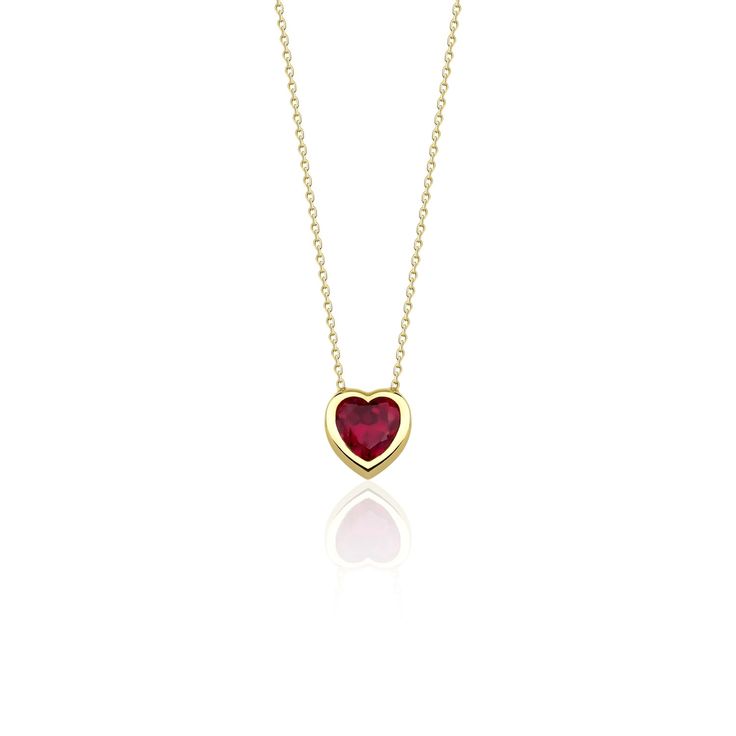 This elegant red heart necklace is crafted with 14k solid gold, embodying timeless beauty and sophistication. Its minimalist design, combined with the finest craftsmanship, makes it a perfect piece for everyday wear or a meaningful gift for a loved one. This necklace is crafted with real 14k solid gold(not plated, not vermeil, not gold filled) You don't need to worry about water, perfume or conditioner contact since real gold doesn't tarnish. The center is a heart cut red cubic zirconia bezel se Garnet Heart Necklace, January Birthstone Necklace, Red Heart Necklace, Garnet Heart, Water Perfume, Mesmerizing Beauty, About Water, Free Mind, Garnet Pendant