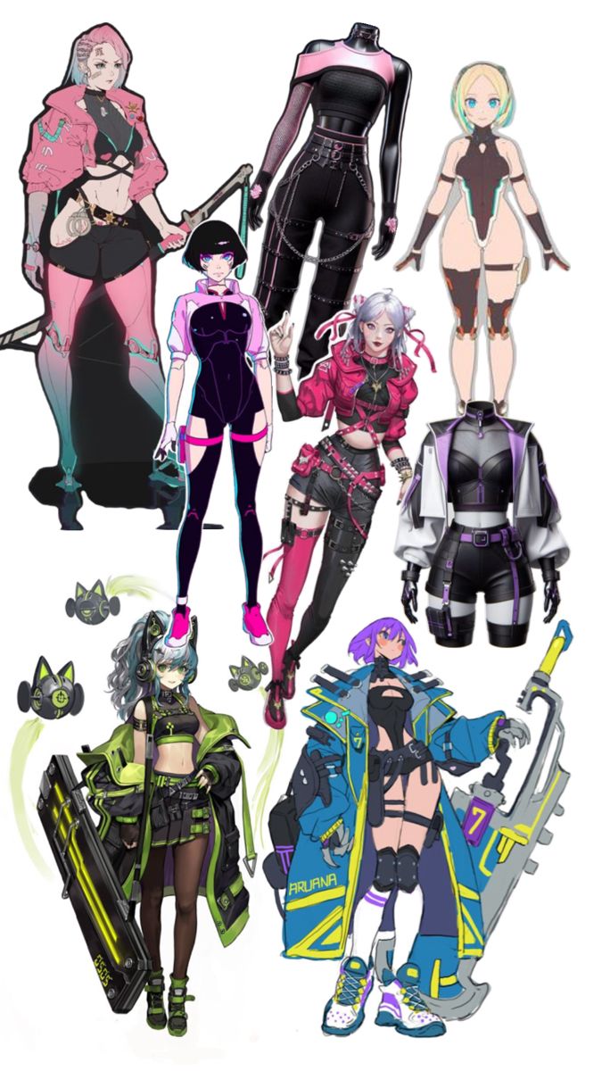 cyber punk girl outfits futuristic Futuristic Alt Fashion, Neo Punk Fashion, Cyberpunk Core Outfit, Cyberpunk Rave Outfit, Futuristic Aesthetic Outfit, Sci Fi Clothing Concept Art, Cyberpunk Outfit Art, Scifi Oc, Mecha Outfit