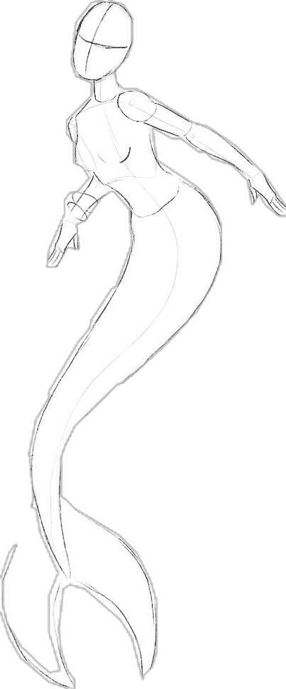 a drawing of a mermaid with long hair and tail, standing on one leg in the air