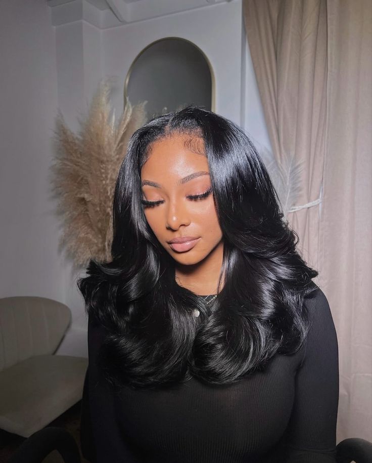 Birthday Hairstyles, Protective Hairstyles Braids, Dope Hairstyles, Hair Laid, Middle Part, Front Lace Wigs Human Hair, Hair Life, Sew In, Baddie Hairstyles