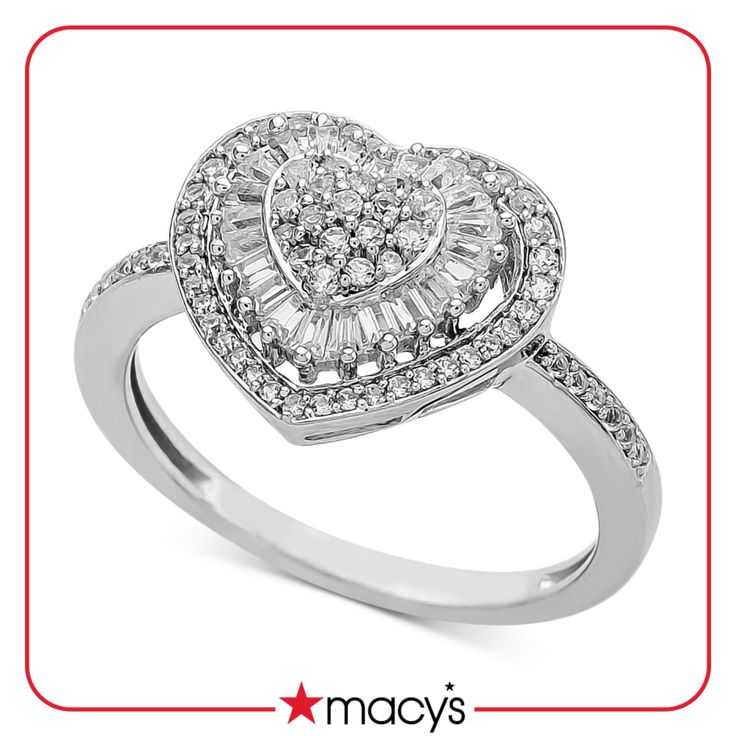 in stock Macy's Round Cut Diamond Ring Gift, Macy's White Gold Diamond Ring For Anniversary, Macy's White Gold Diamond Anniversary Ring, Macy's White Gold Diamond Ring Gift, Macy's Promise Ring With Diamond Cut, Macy's Diamond Cut Promise Ring, Macy's Diamond White Promise Ring, Macy's Fine Jewelry Diamond Ring Gift, Macy's Diamond White Rings For Anniversary