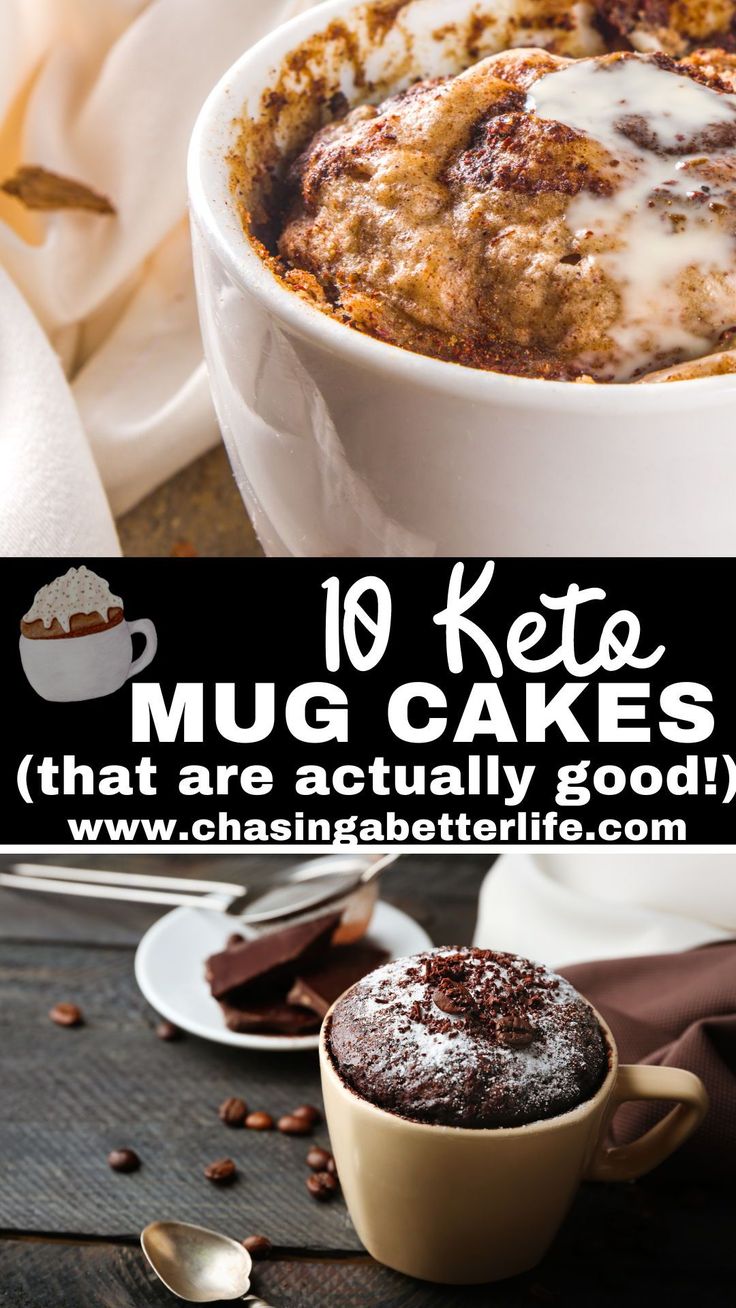 mug cakes that are actually good for breakfast and desserts, but they don't taste any other