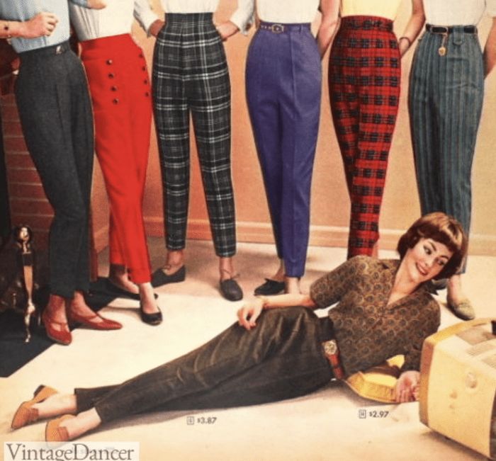 1950s Pants, 50s Womens Fashion, 1950s Woman, 1950s Fashion Women, 50s Outfits, Pants Women Fashion, Retro Mode, Jeans Fashion, Vintage Pants