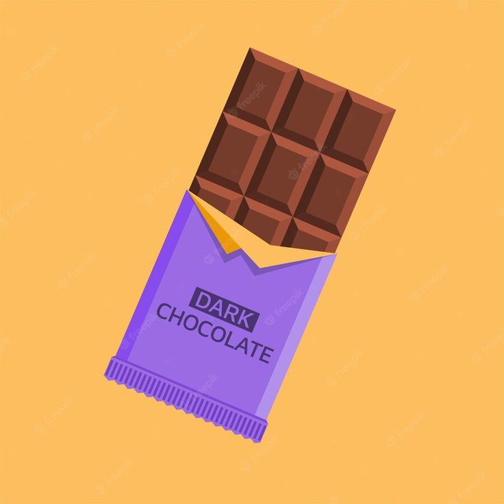 a bar of dark chocolate on an orange background