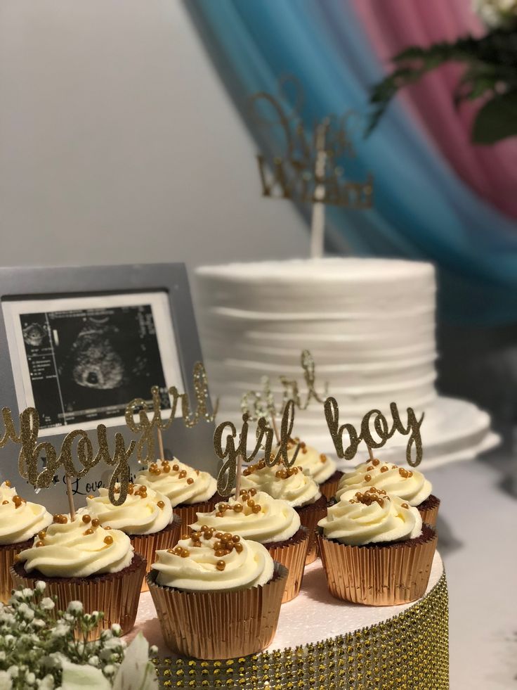 there are cupcakes that have been placed on the table