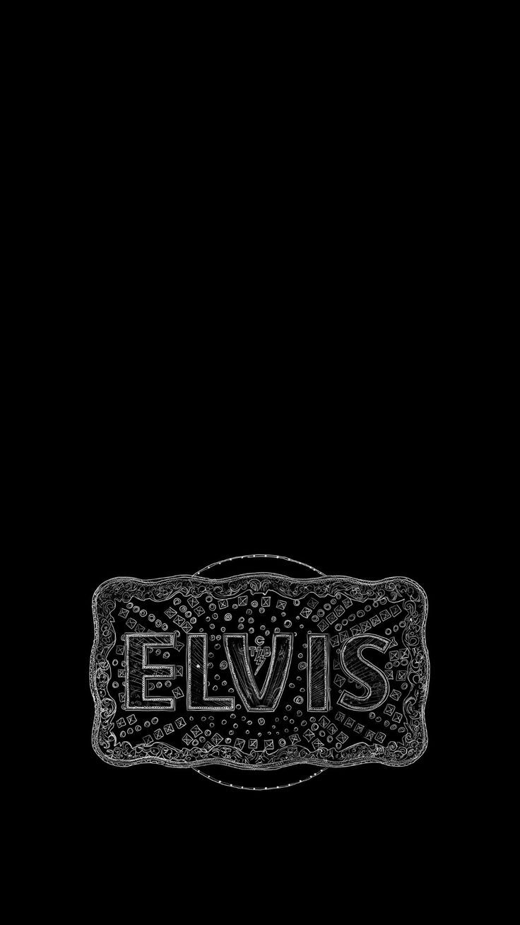 the elviss logo is black and white on a dark background, with silver lettering