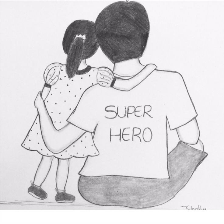 a drawing of two children hugging each other with the words super hero written on it