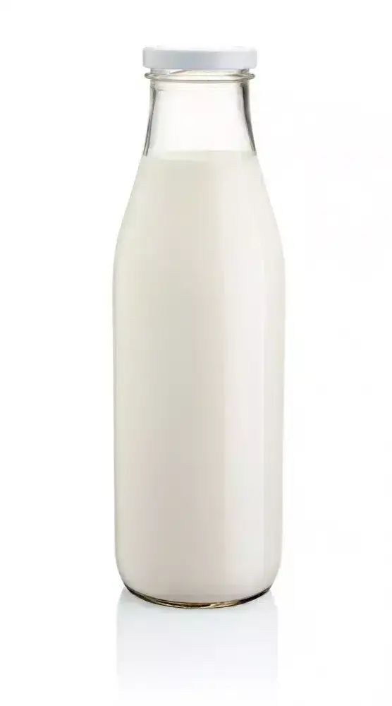 a bottle of milk on a white background