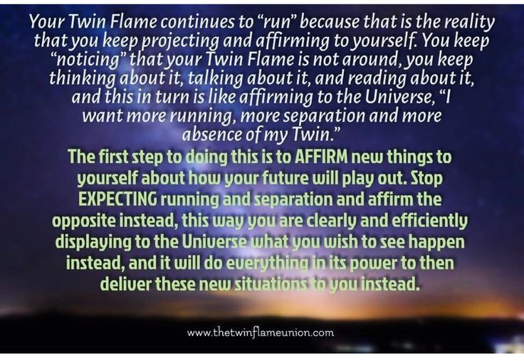 an image with the words, your twin flame continues to run because that is reality