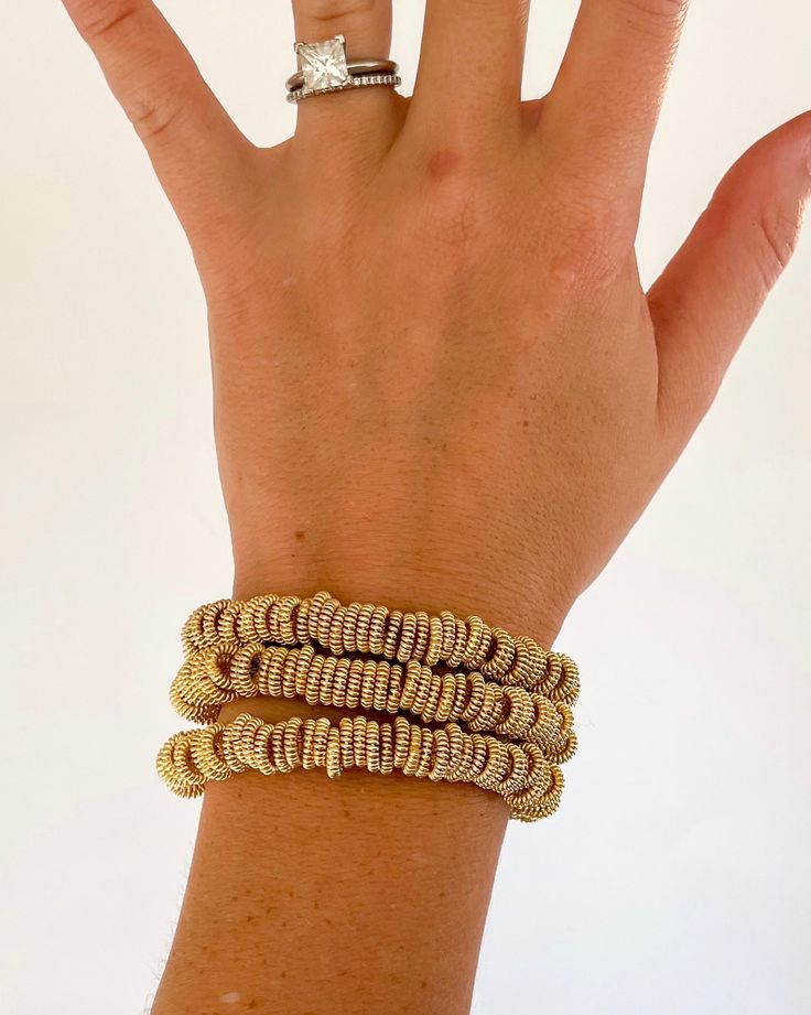 Gold Bermuda Bracelet Stretch Band, Stretch Bands, Gold Plated Bracelets, Bracelet Stack, Beaded Bracelet, Best Sellers, Gold Bracelet, Gold Plate, Beaded Bracelets