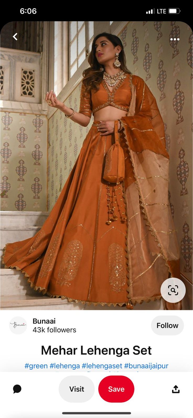 Orange Lehenga Choli, Boutique Lehenga Designs, Rust Colour Lehenga, Lehenga For Dark Skin Tone, Designer Lehnga Unique, Orange Lehenga Colour Combinations, Rust Orange Lehenga, Roka Ceremony Outfits For Bride, Burnt Orange Lehenga