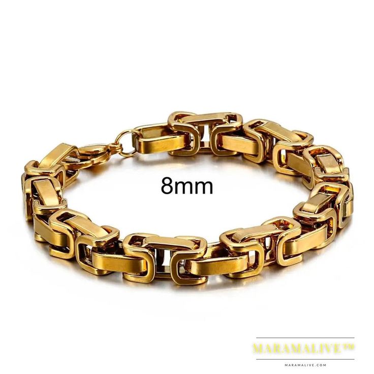 Product information: Color: steel color 8mm * 19cm, steel color 8mm * 21cm, gold 8mm * 19cm, gold 8mm * 21cm, gold 8mm * 19cm, gold 8mm * 21cm, gold 8mm * 21cm, gold 8mm * 21cm, black 8mm * 19cm, black 8mm * 21cm, black 8mm * 19cm, black 8mm * 21cm, retro 8mm * 19cm, retro 8mm * 21cm, colorful 8mm * 19cm, colorful 8mm * 21cm, black × gold × retro × color × hardened × steel × silver × colorfast Applicable people: Unisex Material: stainless steel × titanium steel × tsco × metal × stainless steel × Gold Rectangular Stainless Steel Chain Bracelet, Black And Gold Bracelet Men, Streetwear Metal Chain Link Bracelet, Gold-tone Brass Bracelets, Tarnish Resistant, Luxury Gold-tone Polished Finish Chain Bracelet, Mens Chain Bracelet Jewelry1000.com, Retro Color, Mens Bracelet, Chain