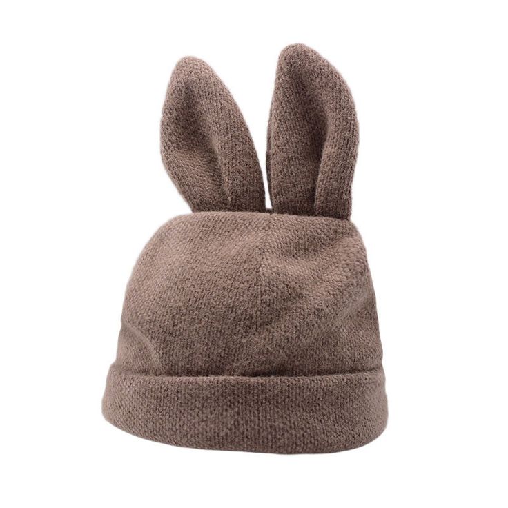 Draping Cute Bunny Ears Woolen Hat Outdoor Cap Adjustable Beanie With Ears, Casual Adjustable Hat With Ears, Cute Brown Brimmed Hat, Cute Adjustable Brown Hats, Adjustable Brown Beanie Mini Hat, Fairycore Clothes, Soft Girl Clothes, Woolen Hat, Outdoor Cap