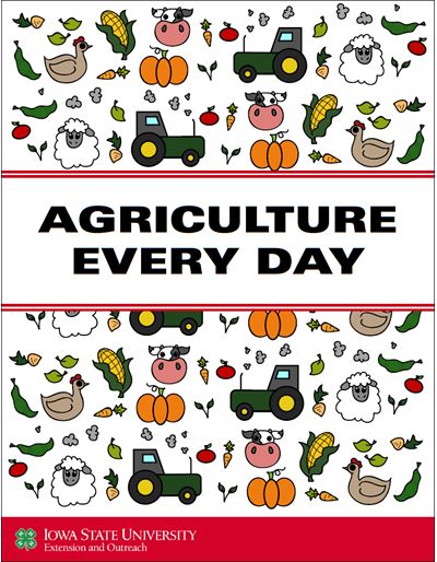 the cover of agriculture every day with farm animals, pumpkins and other things on it