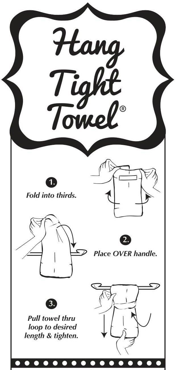 the instructions for how to tie tighte towels