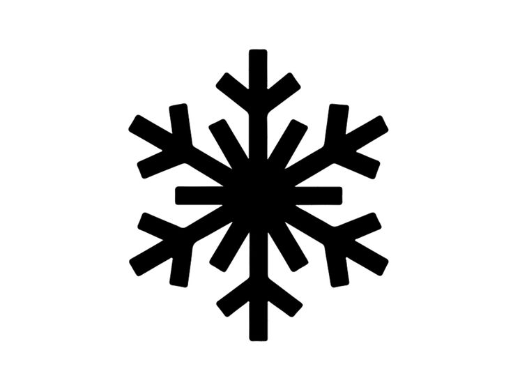 a black and white snowflake on a white background