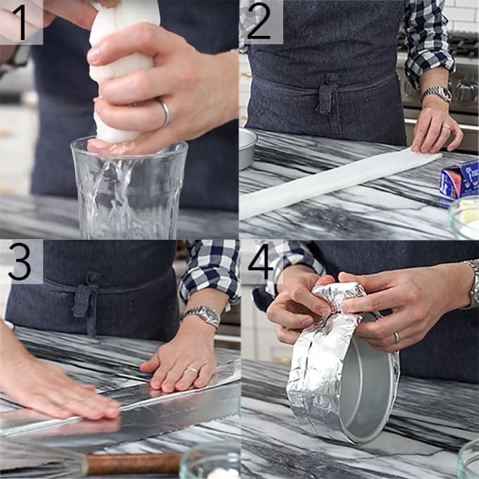 four pictures showing how to make a drink in a blender