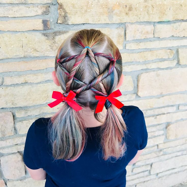 Fourth Of July Girls Hair, 4th Of July Hair Ideas For Kids, Fourth Of July Kids Hairstyles, Girls Fourth Of July Hairstyles, Toddler Fourth Of July Hair, Girl 4th Of July Hair, Star Hairstyles For Kids 4th Of July, Memorial Day Hairstyles For Kids, Toddler Hairstyles Girl 4th Of July