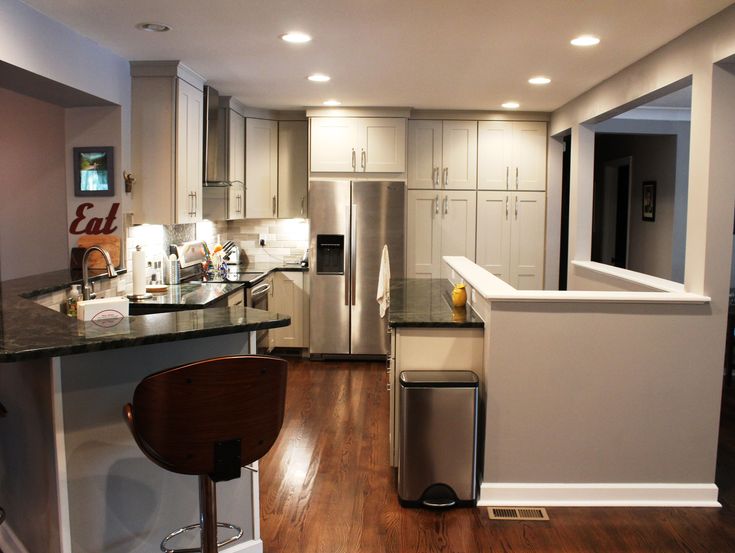 the kitchen is clean and ready for us to use in its new owner's home