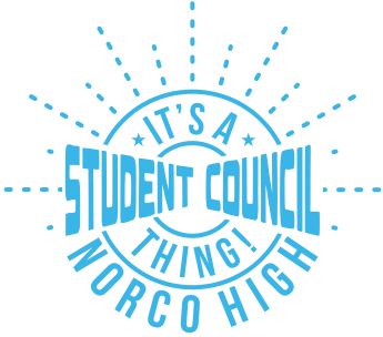 the words it's a student council thing to do in blue on a white background