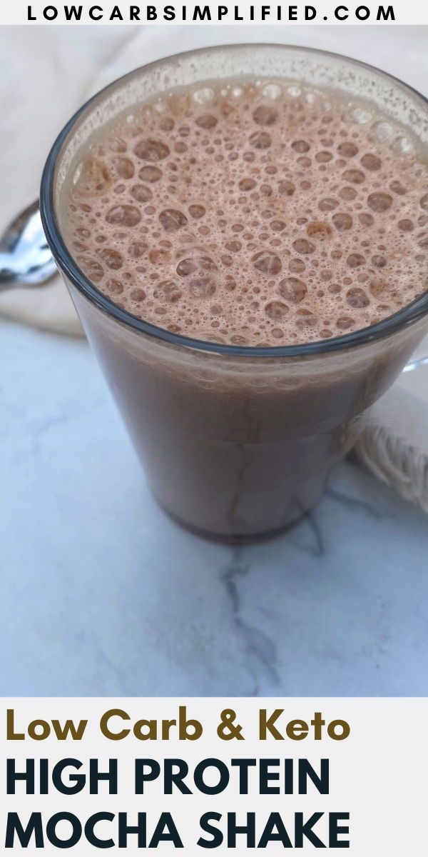 low carb and keto high protein mocha shake