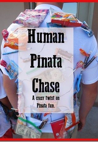 the back of a person wearing a shirt that says human pinata chase