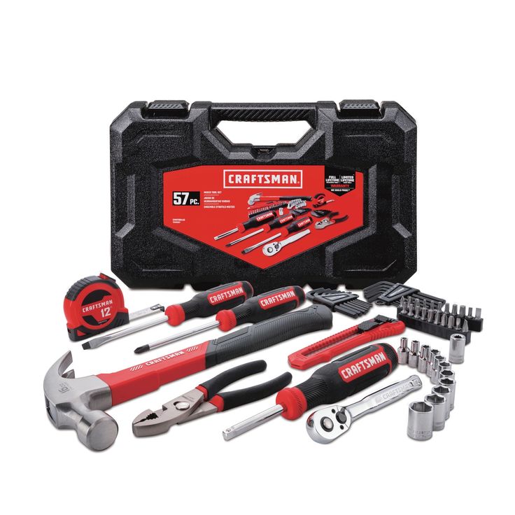 the craftsman's tool kit includes tools such as wrenches, pliers and other items