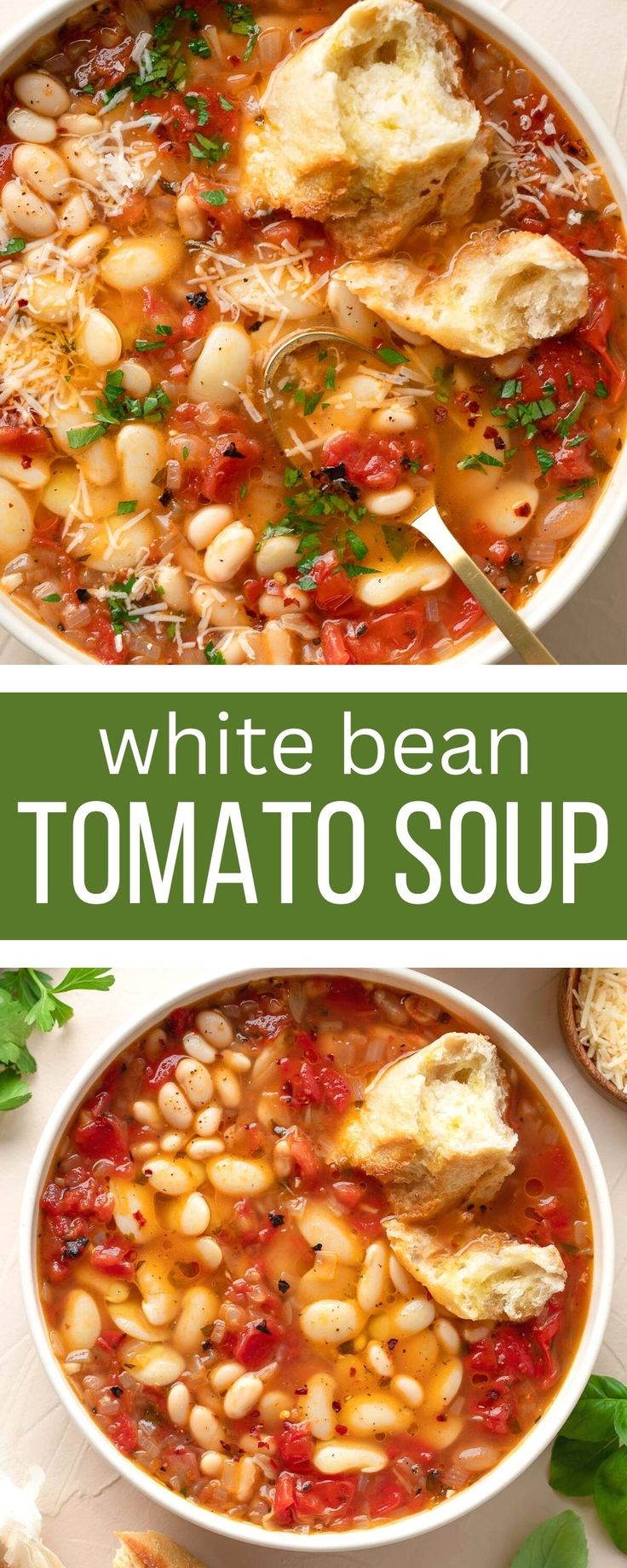 soup with noodles, white beans, and tomato Chunky Soups, Bean Tomato Soup, Bean And Tomato Soup, White Bean Tomato, Savory Lunch, Vegetarian Soups, Cozy Soup, Viral Recipes, Belly Ache