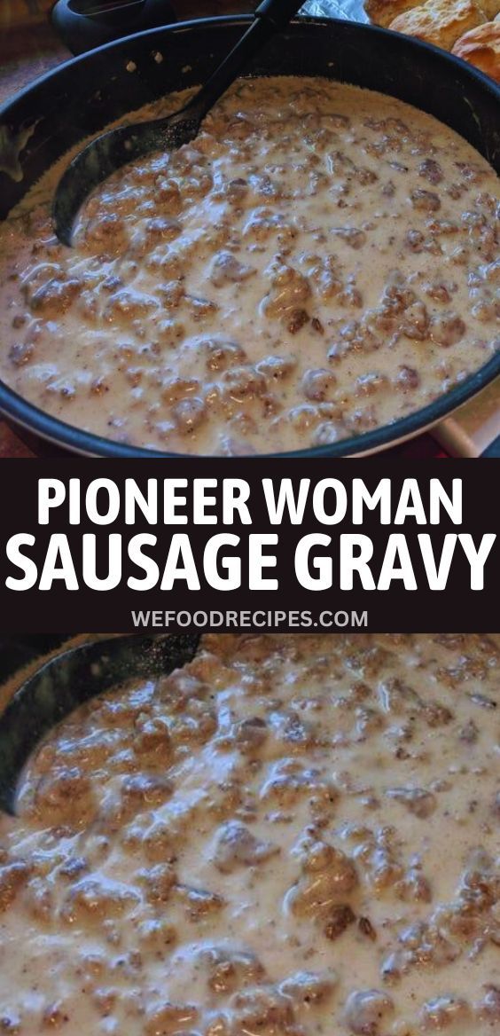 Delicious Pioneer Woman Sausage Gravy - A classic Southern comfort gravy with flavorful sausage, perfect for biscuits and gravy breakfast. Pioneer Woman Recipes Biscuits And Gravy, Peppered Sausage Gravy Recipe, Pioneer Sausage Gravy, Pioneer Woman Country Gravy, Southern Sausage Gravy And Biscuits, Sausage Gravy Recipe Crockpot, Biscuits And Gravy Paula Deen, Biscuits And Gravy Breakfast Casserole Pioneer Woman, Sausage Busicuts And Gravy Easy