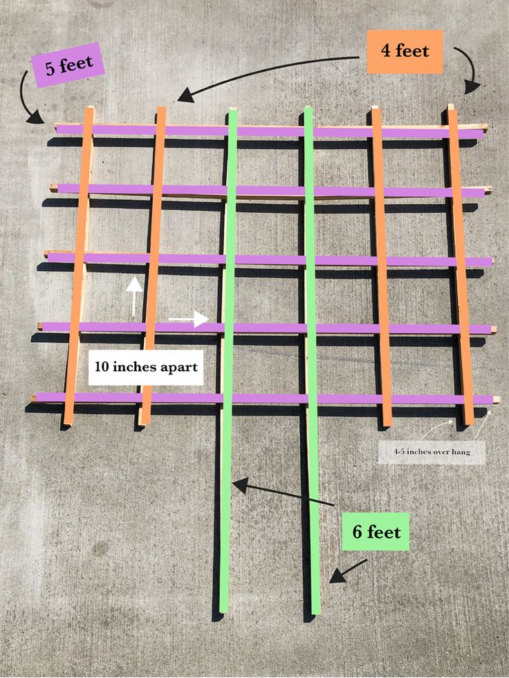 an image of a purple and green bench with instructions on how to put it in