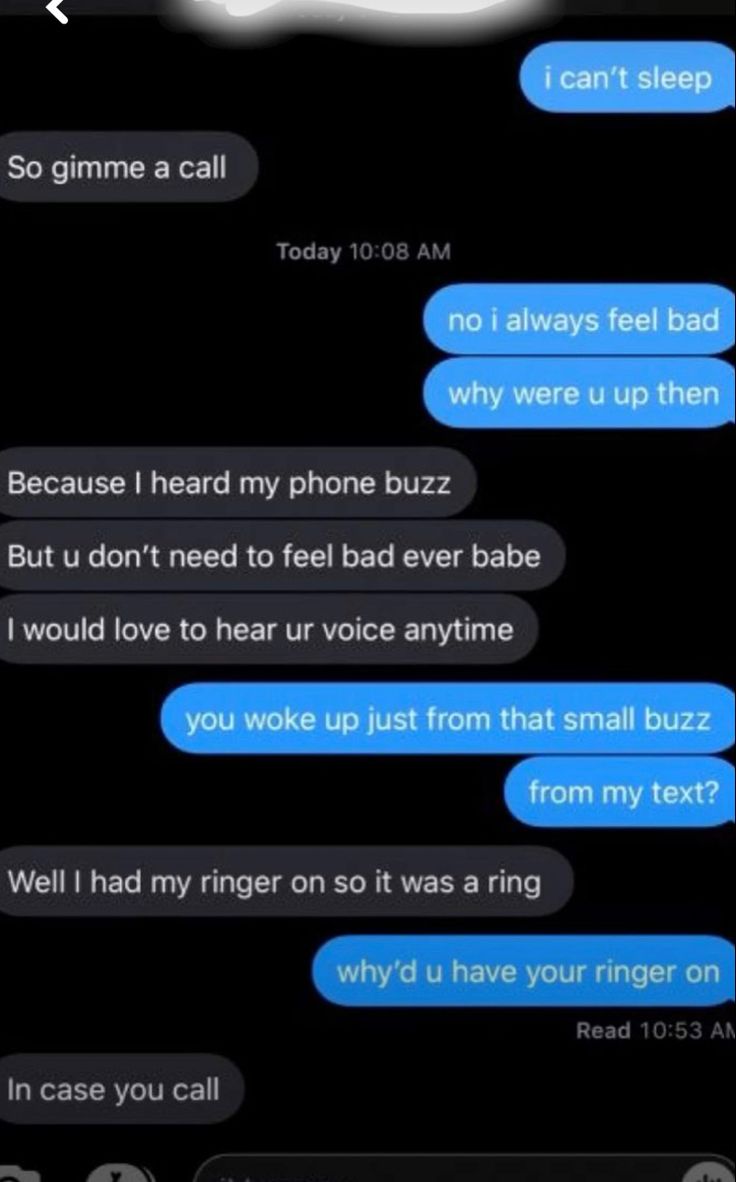 two texts are shown with the same message as they appear to be in an awkward conversation