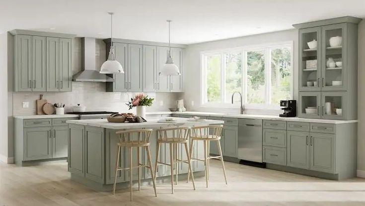 a kitchen filled with lots of counter top space