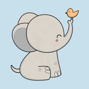 an elephant holding a small bird in its trunk and sitting on it's back