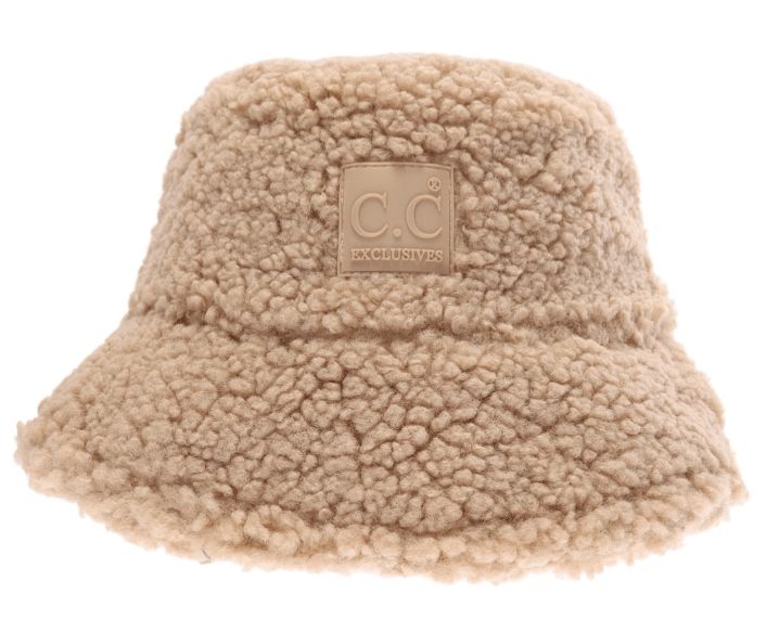 A favorite C.C hat style now available for the fall and winter! How adorable is this bucket hat in SHERPA! We added the rubber patch on front to make this hat's on-trend vibe - perfection! Sherpa Bucket Hat, Cc Hats, Bucket Hat Style, Fur Bucket, Fur Bucket Hat, Rubber Patch, Cc Beanie, Cozy Accessories, Wide Brim Sun Hat