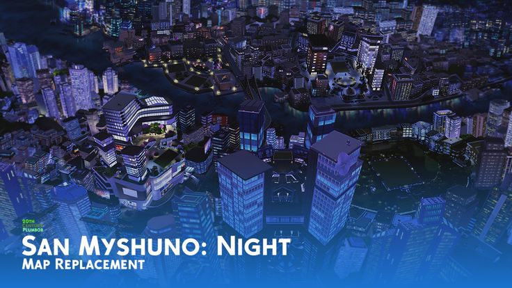 an aerial view of san myshuo night map replacment with city lights in the background