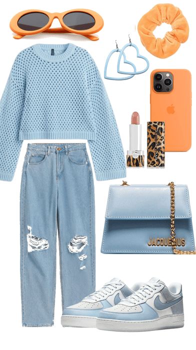 Summer Outf, Korean Airport Fashion, Collage Style, Pastel Grunge, Trendy Outfits Winter, Orange Outfit, Casual Day Outfits, Trending Fashion Outfits, Casual Chic Outfit