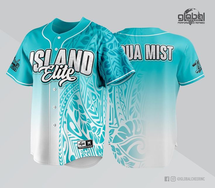 a blue and white baseball jersey with the words island time on it