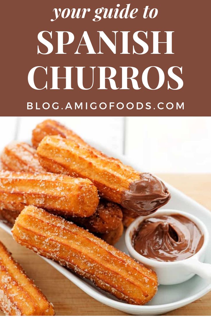 the ultimate guide to spanish churros with text overlay that reads, your guide to spanish churros