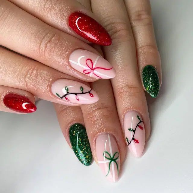 Cute Christmas Nails, Christmas Nails Easy, Christmas Gel Nails, Blue Nail, Nail Swag, Festival Nails, Xmas Nails, Christmas Nail Designs, Christmas Nail Art