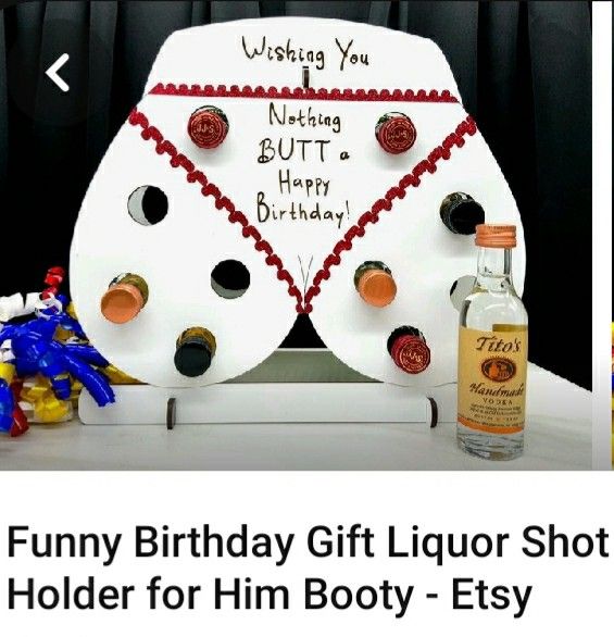 a funny birthday gift liquor bottle holder for him